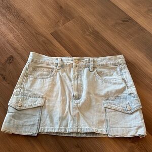 Denim Forum Mini Skirt with Cargo Pockets Size 28